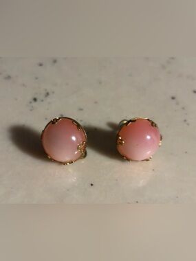 Pink Lucite 50s “Moonglow” Earrings
